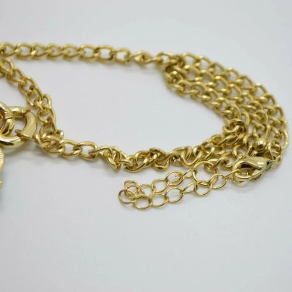 Blue Green Clear Acrylic Flower Rhinestone Choker - Picture 5 of 5